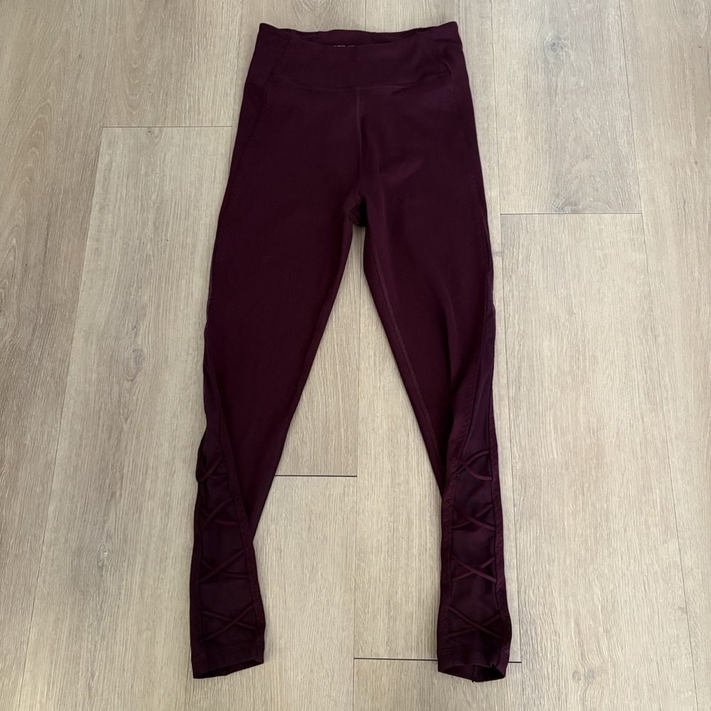 Victoria's Secret Womens Workout Leggings Size 4 Purple High Rise Stretch Yoga